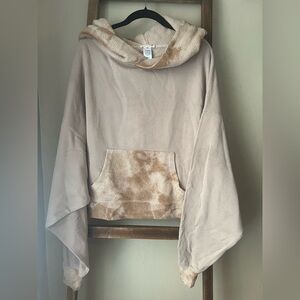 Anthropologie Beige Tie-Dye Hoodie